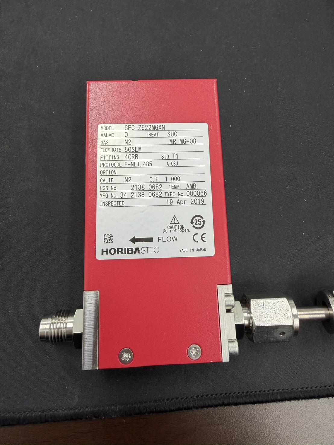 HORIBA STEC SEC-Z522MGXN 매스플로우컨트롤러